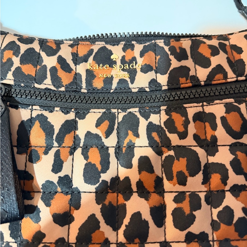 kate spade Leopard-Print Crossbody in Tan and Black - Picture 2 of 6